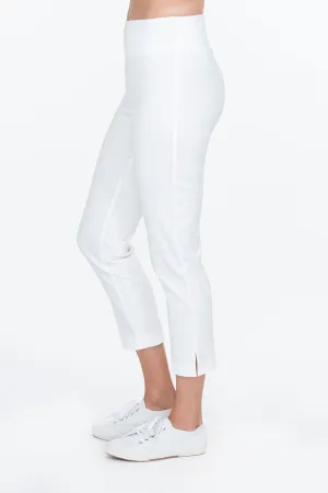 Eeva Slit Capri Trousers White