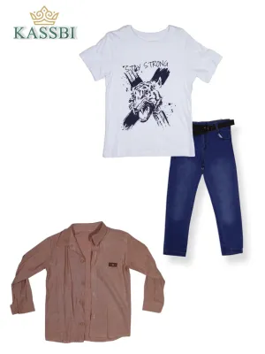 Ensemble Tee-shirt   Jean   Chemise