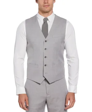Felt Gray Window Pane Plaid Vest - Gray