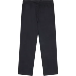 fig loose linen pants in black