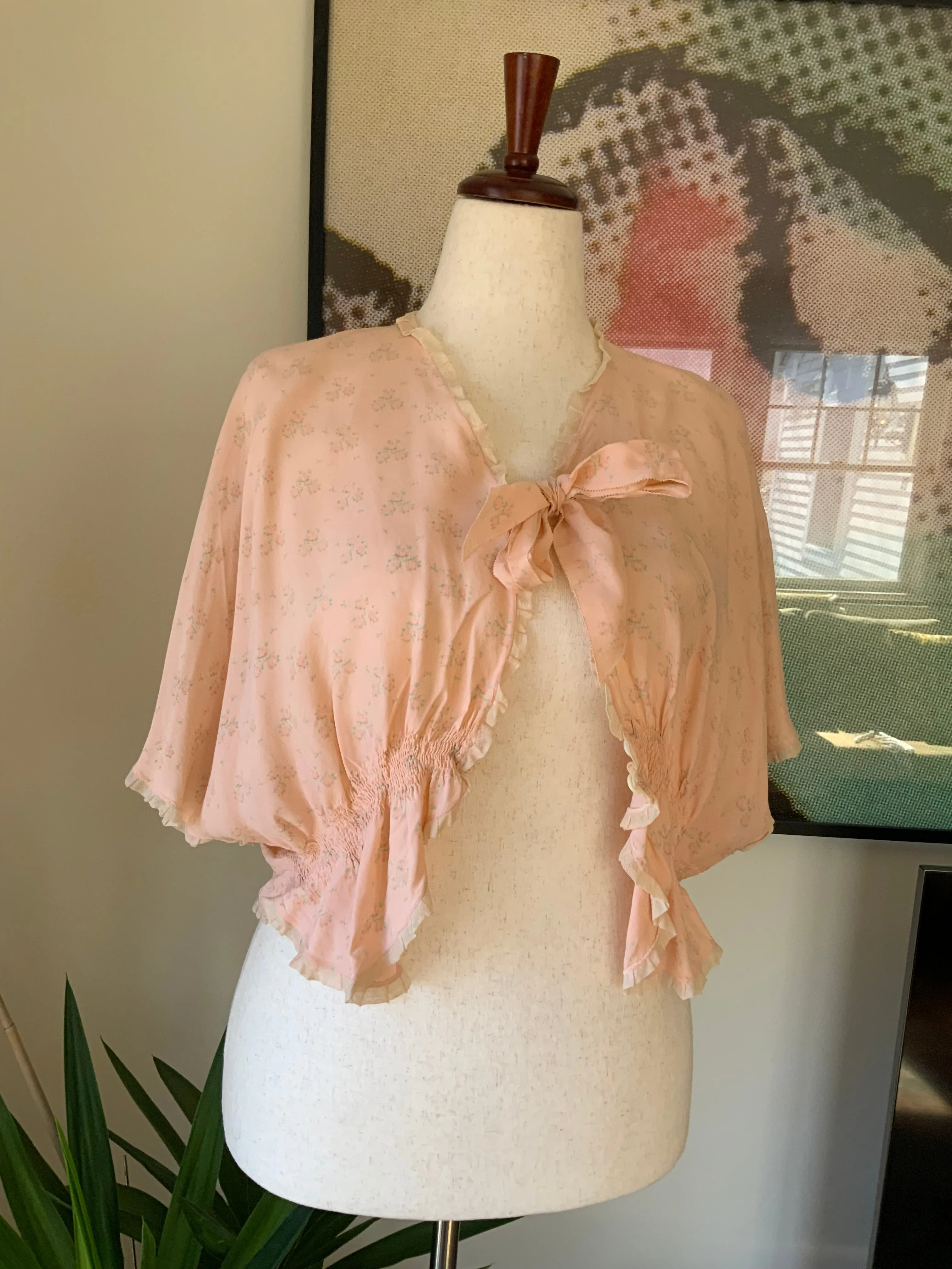 Floral bed Jacket - 40s - 40B