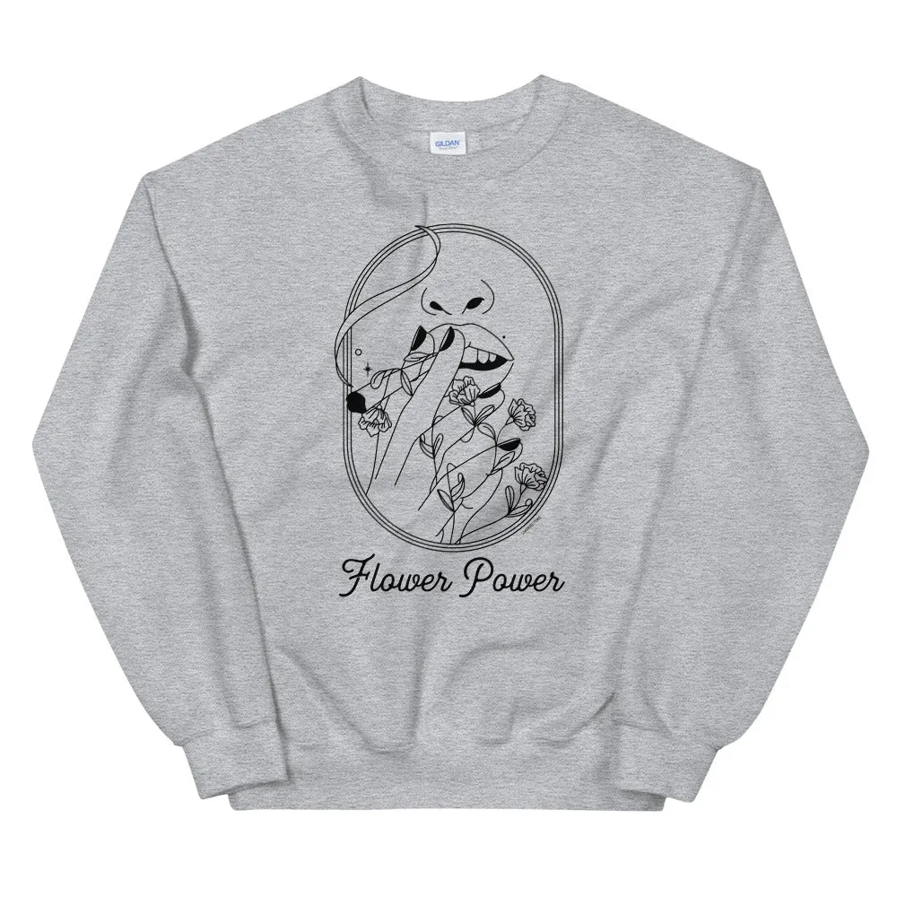 Flower Power Cute Weed Minimalist Sweatshirt
