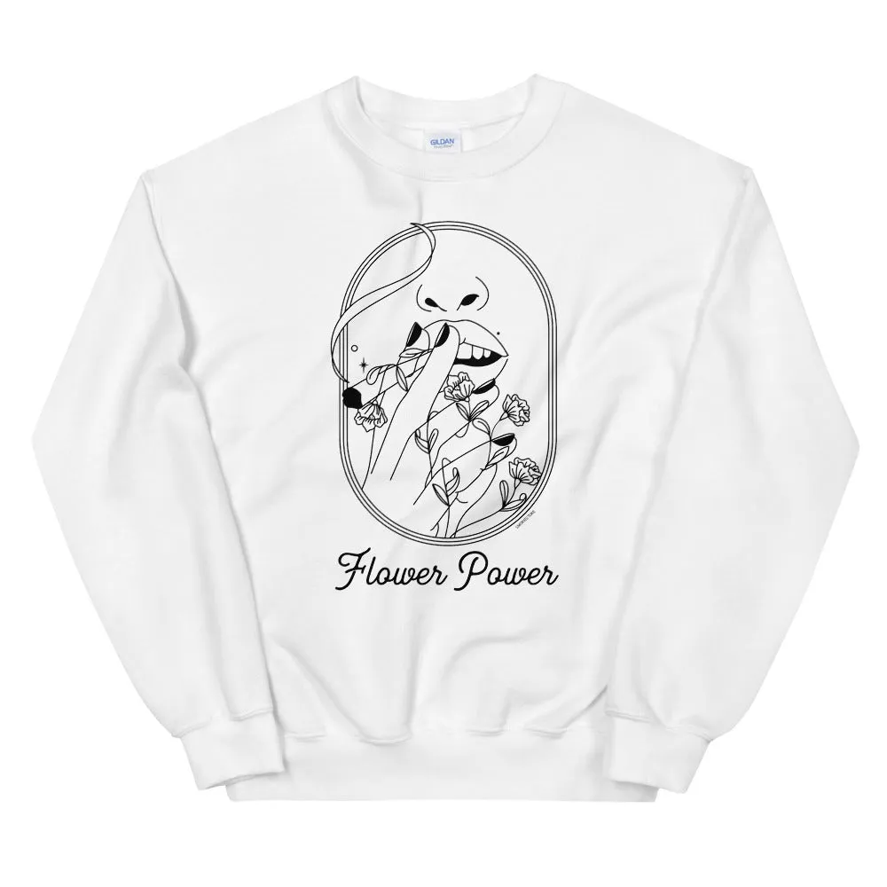 Flower Power Cute Weed Minimalist Sweatshirt