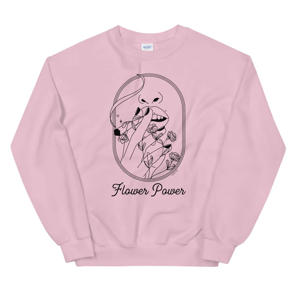 Flower Power Cute Weed Minimalist Sweatshirt