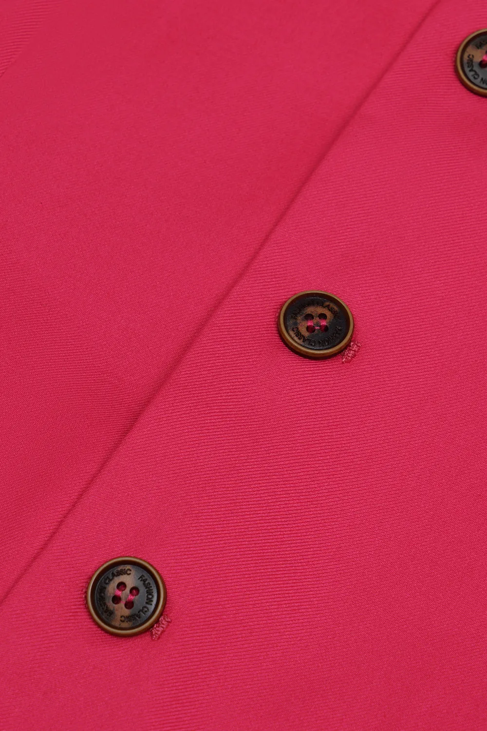 Fuchsia Single Breasted Shawl Lapel Men's Suit Vest