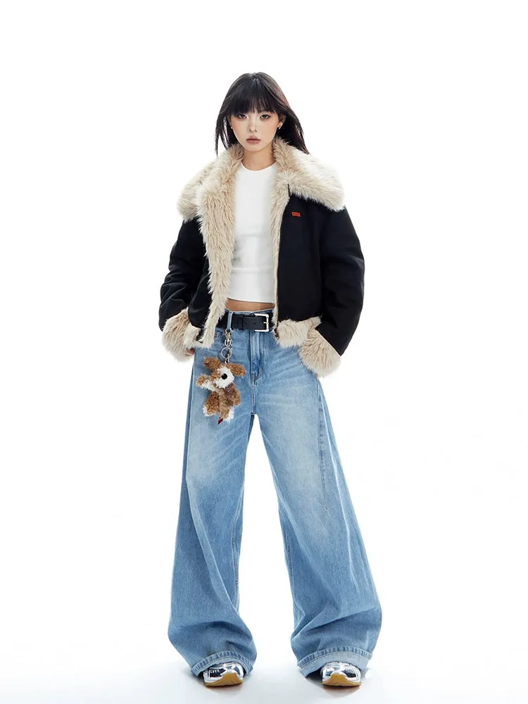Fur Trimmed Biker Jacket