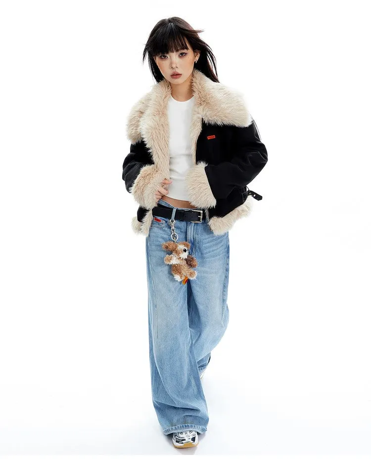 Fur Trimmed Biker Jacket