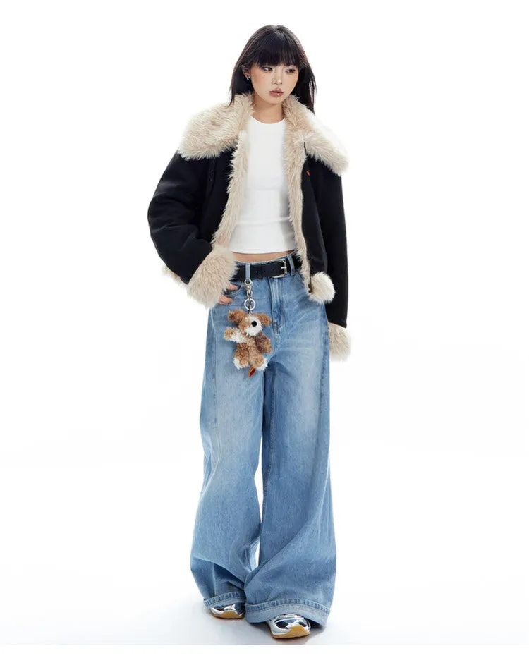 Fur Trimmed Biker Jacket