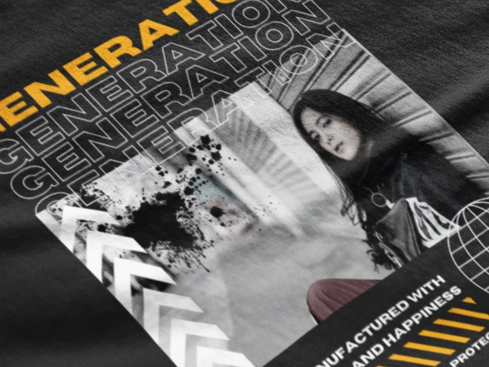 Generation - Unisex Oversized Cotton Graphic Printed T-Shirt