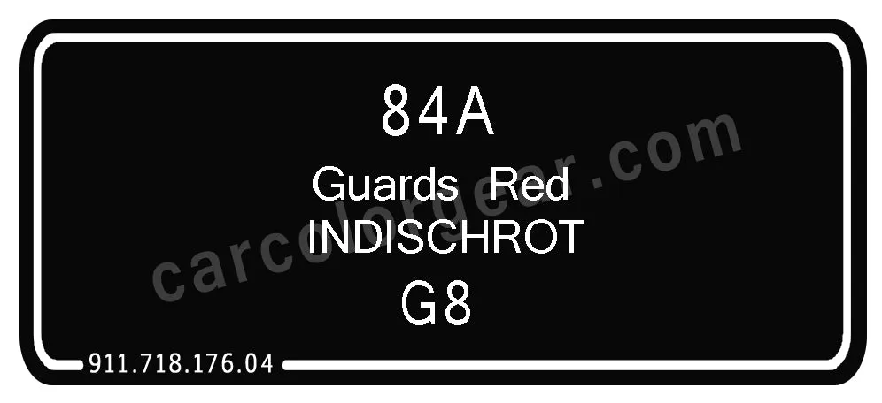 Guards Red T-Shirt, Color Code 84A, G8 (Modern)