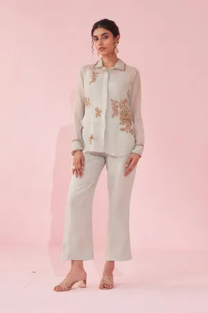 GULMINA PALE BLUE SHIRT PANT SET