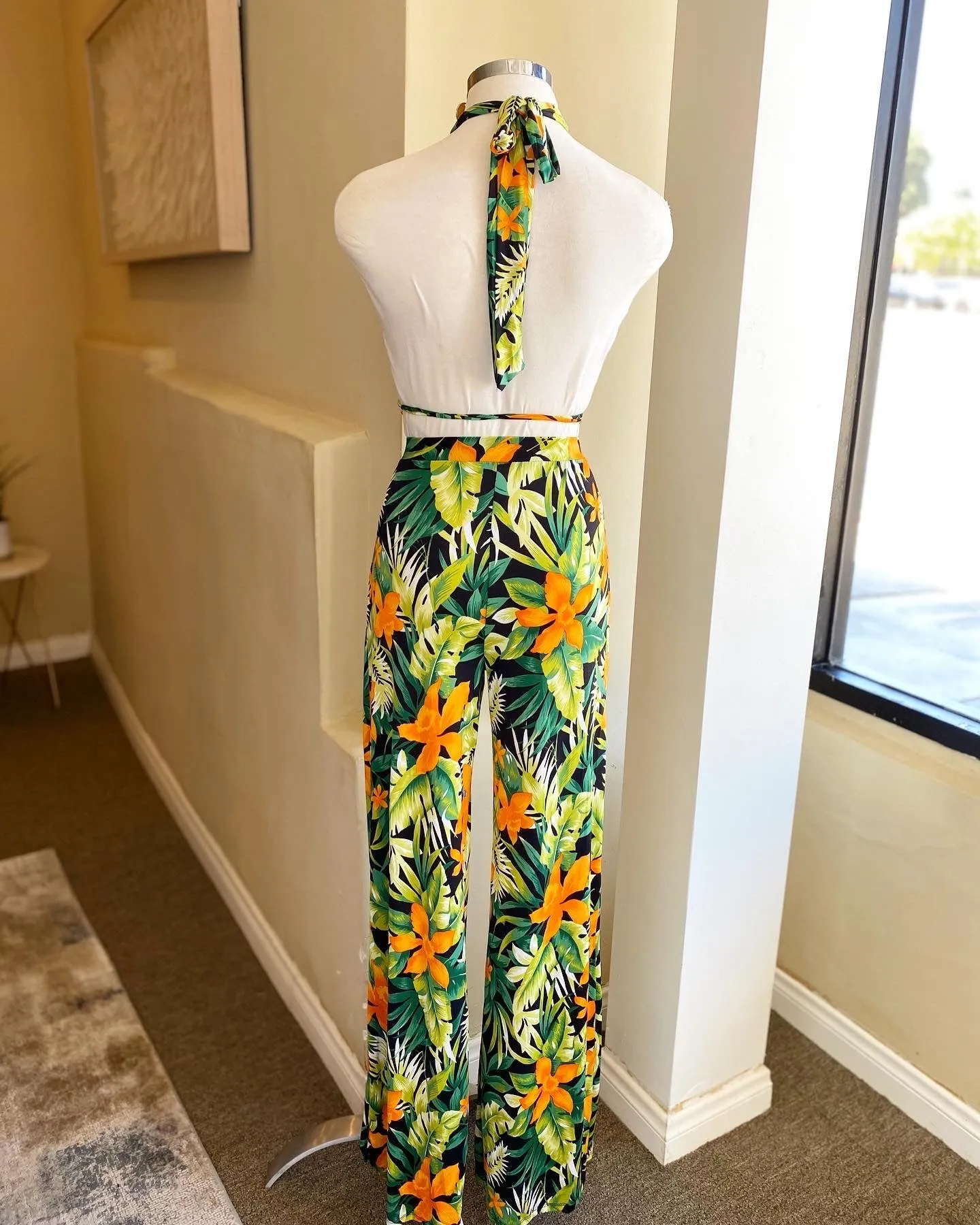 Halter Top Floral Pants Set FINAL SALE