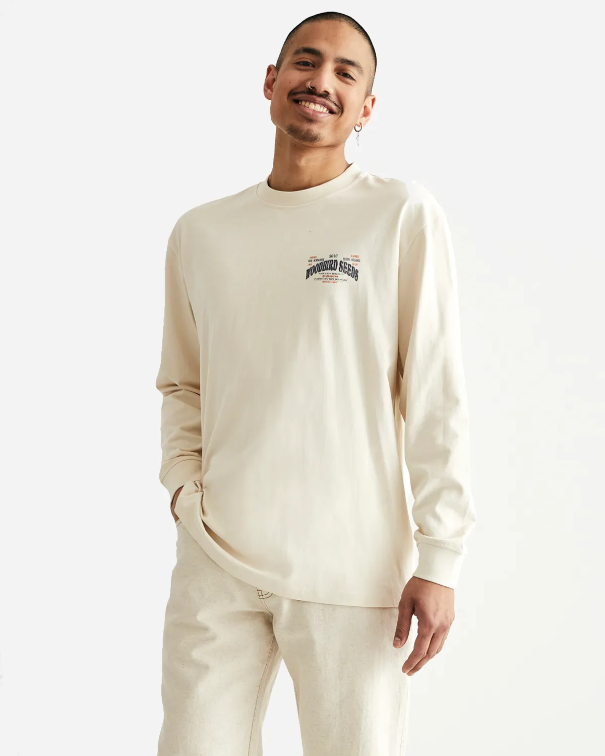 Hanes Seeds L/S Tee - Off White