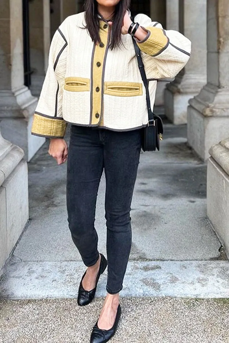 HCR1115 Vintage Inspired Patchwork Jacket Outerwear