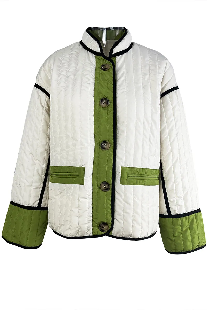 HCR1115 Vintage Inspired Patchwork Jacket Outerwear