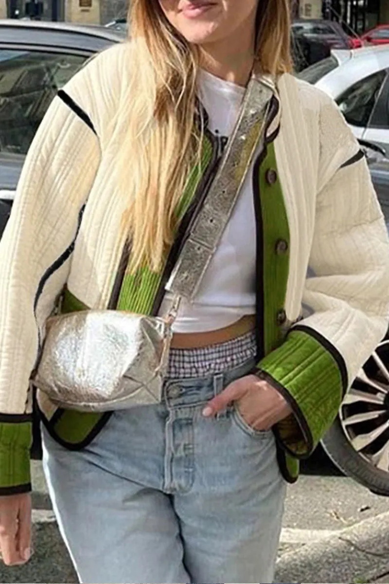 HCR1115 Vintage Inspired Patchwork Jacket Outerwear