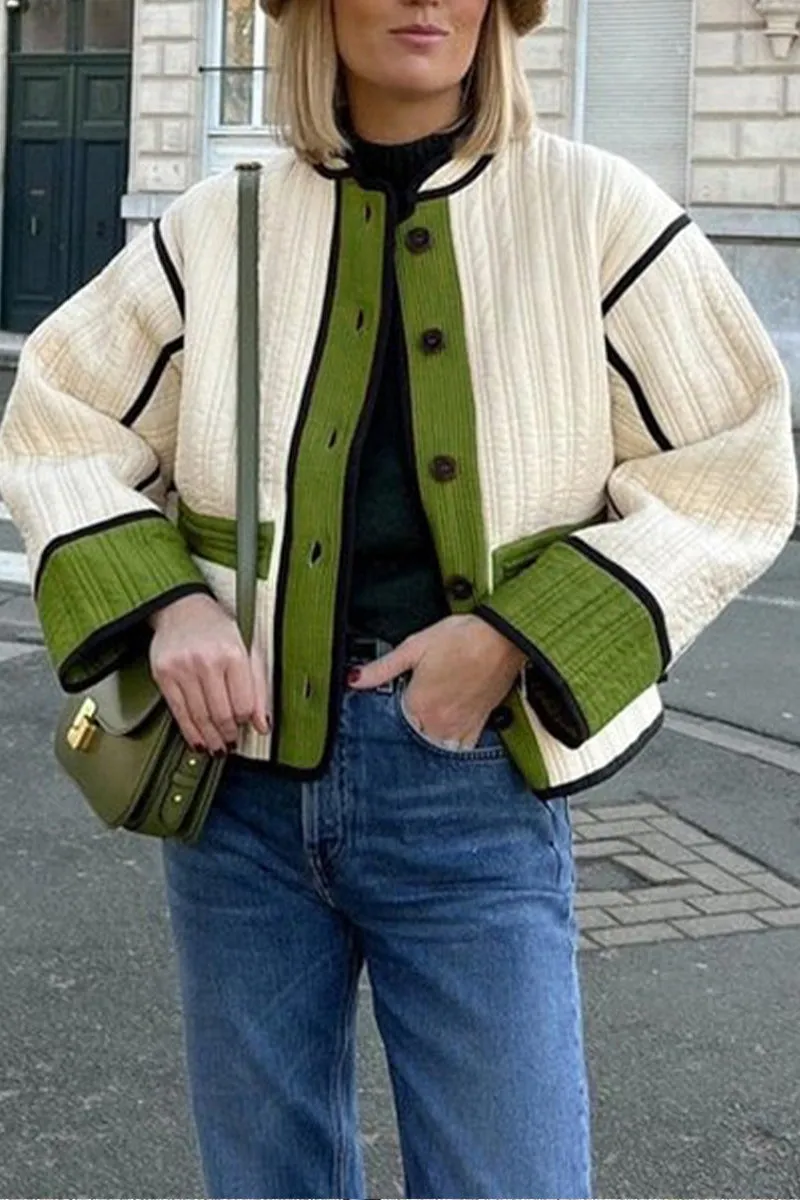 HCR1115 Vintage Inspired Patchwork Jacket Outerwear