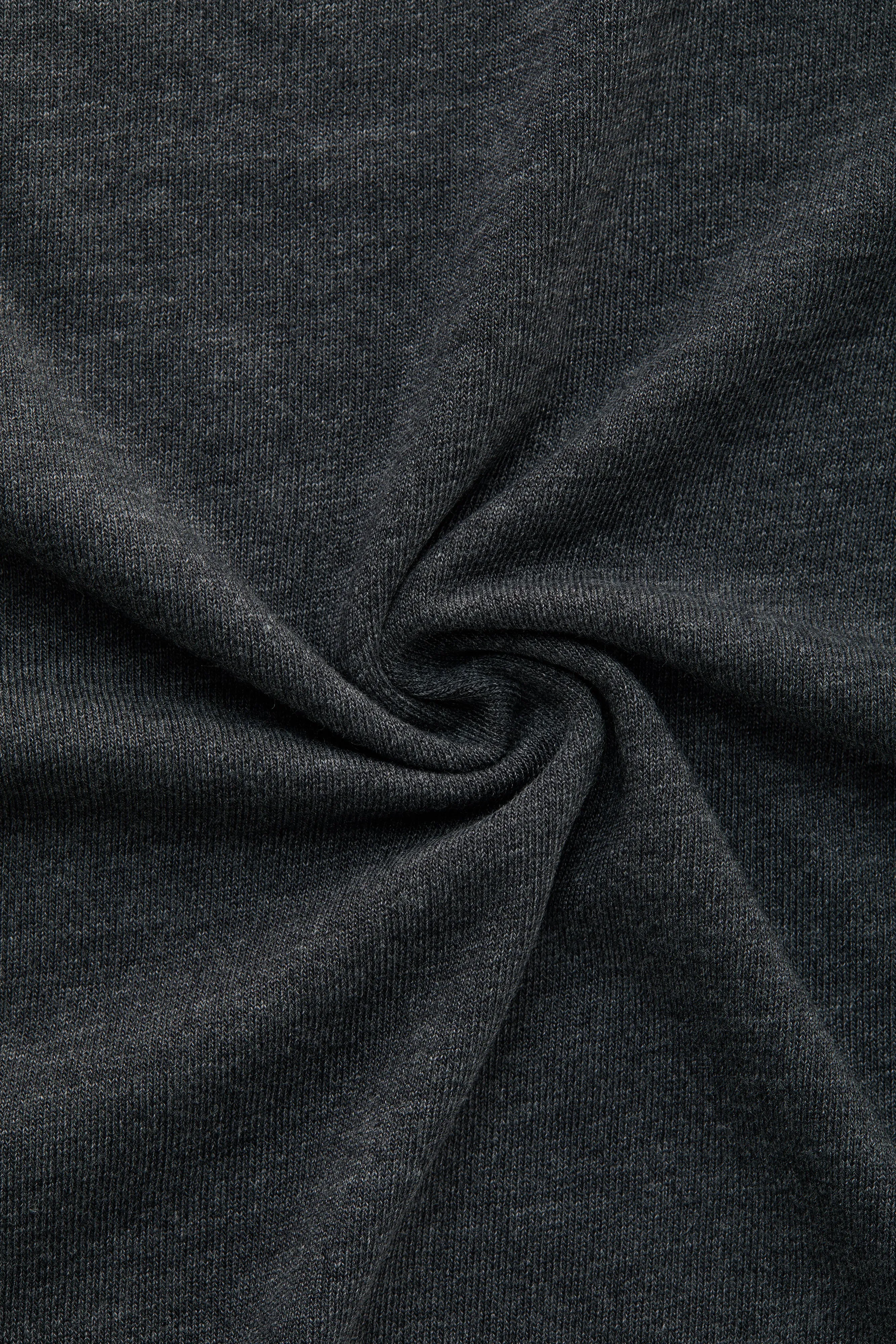 Heavyweight Long Sleeve Bamboo Sorona Jersey Crewneck Black