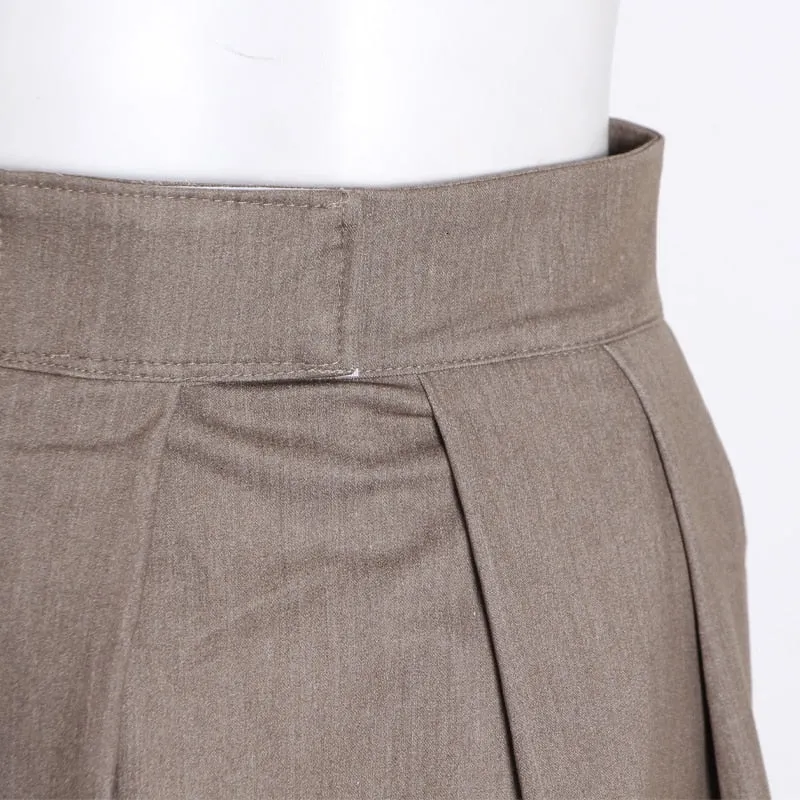 High Waist Loose Pants - Coffee & Black