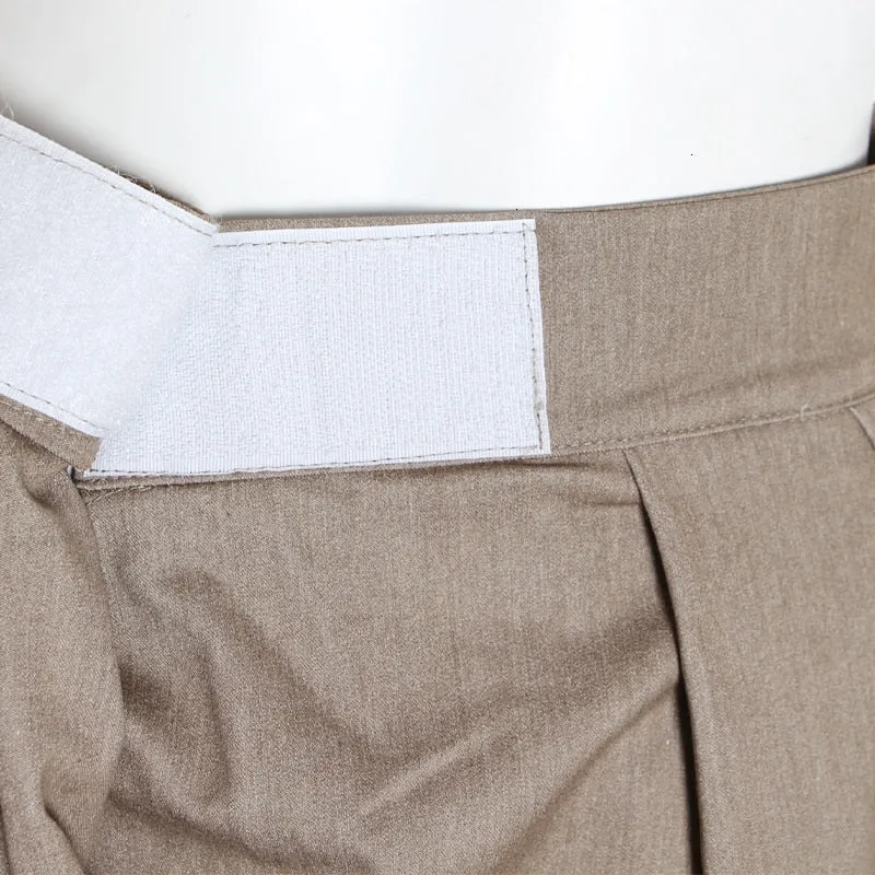 High Waist Loose Pants - Coffee & Black