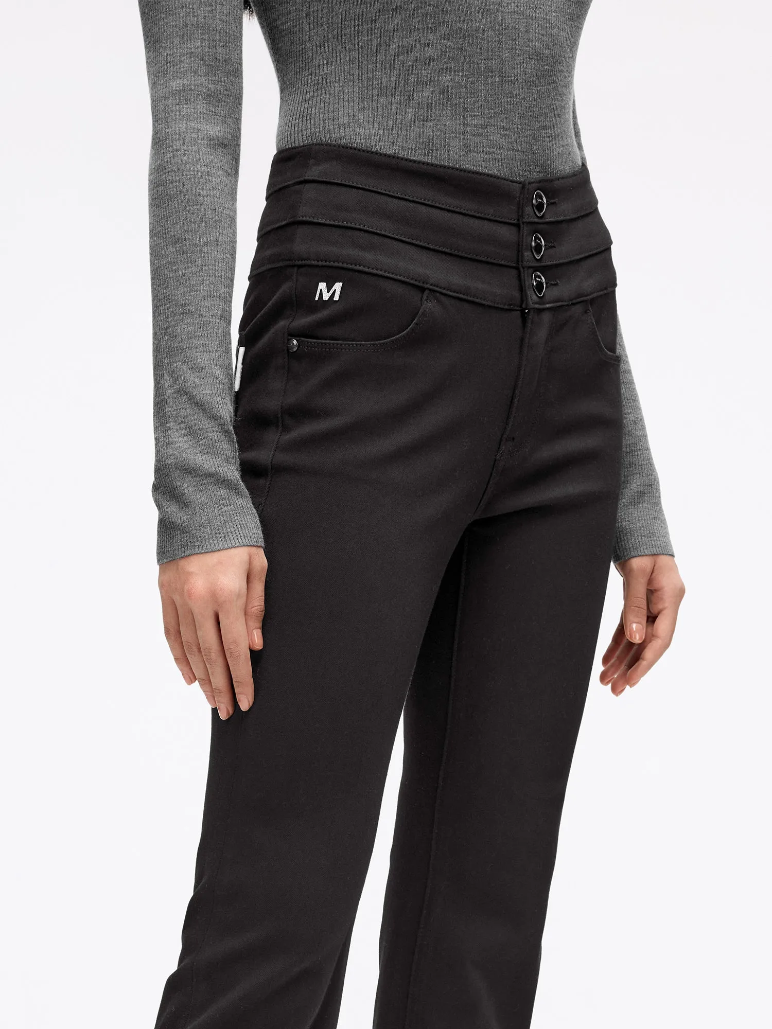 High Waisted Stretchy Flared Jeans