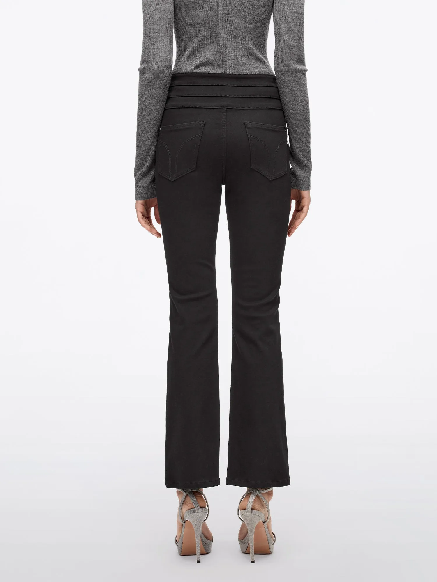 High Waisted Stretchy Flared Jeans
