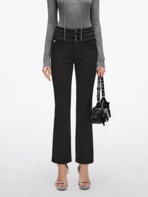 High Waisted Stretchy Flared Jeans