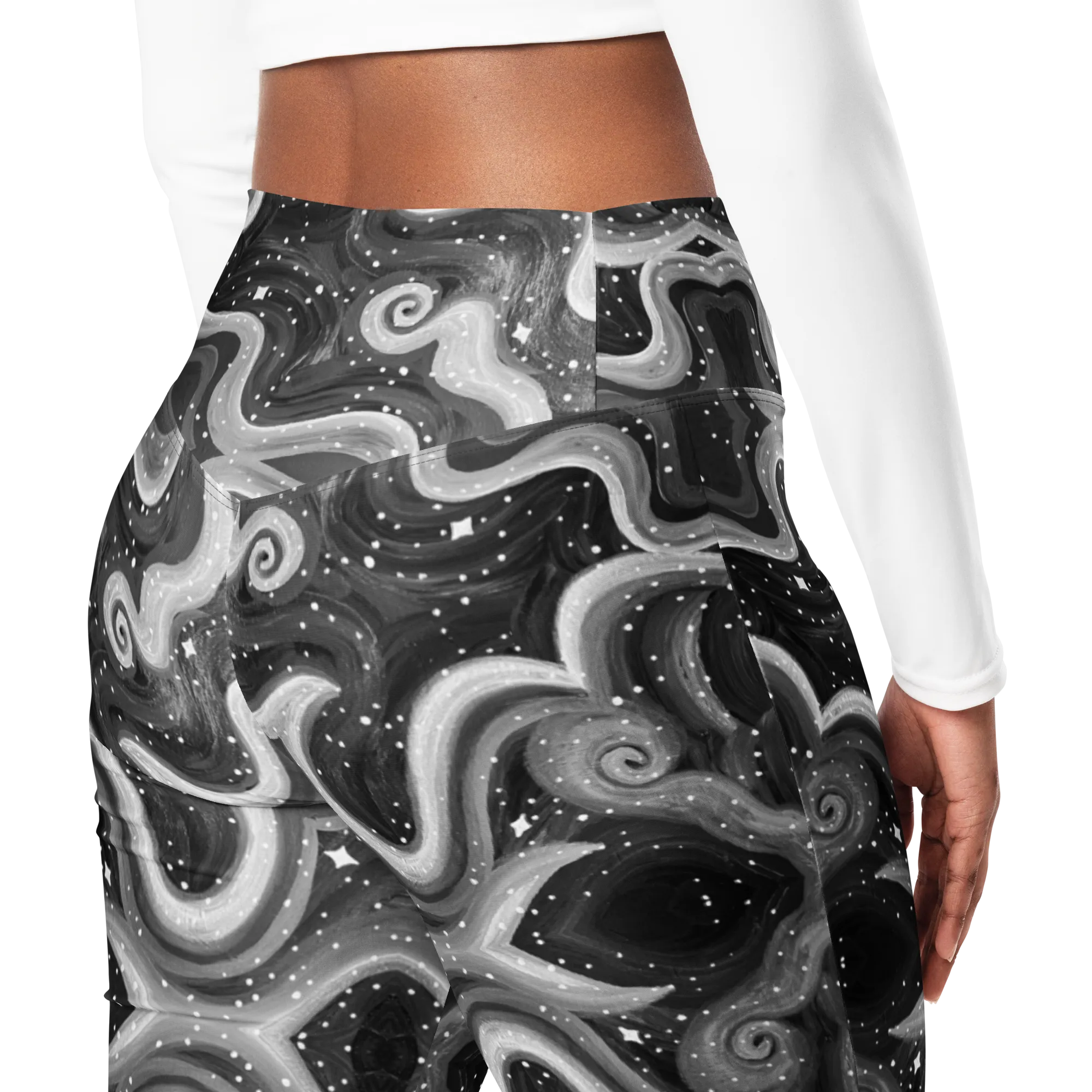 High Waisted Yoga Pants ( Internal Pocket)- "Cosmic" Design