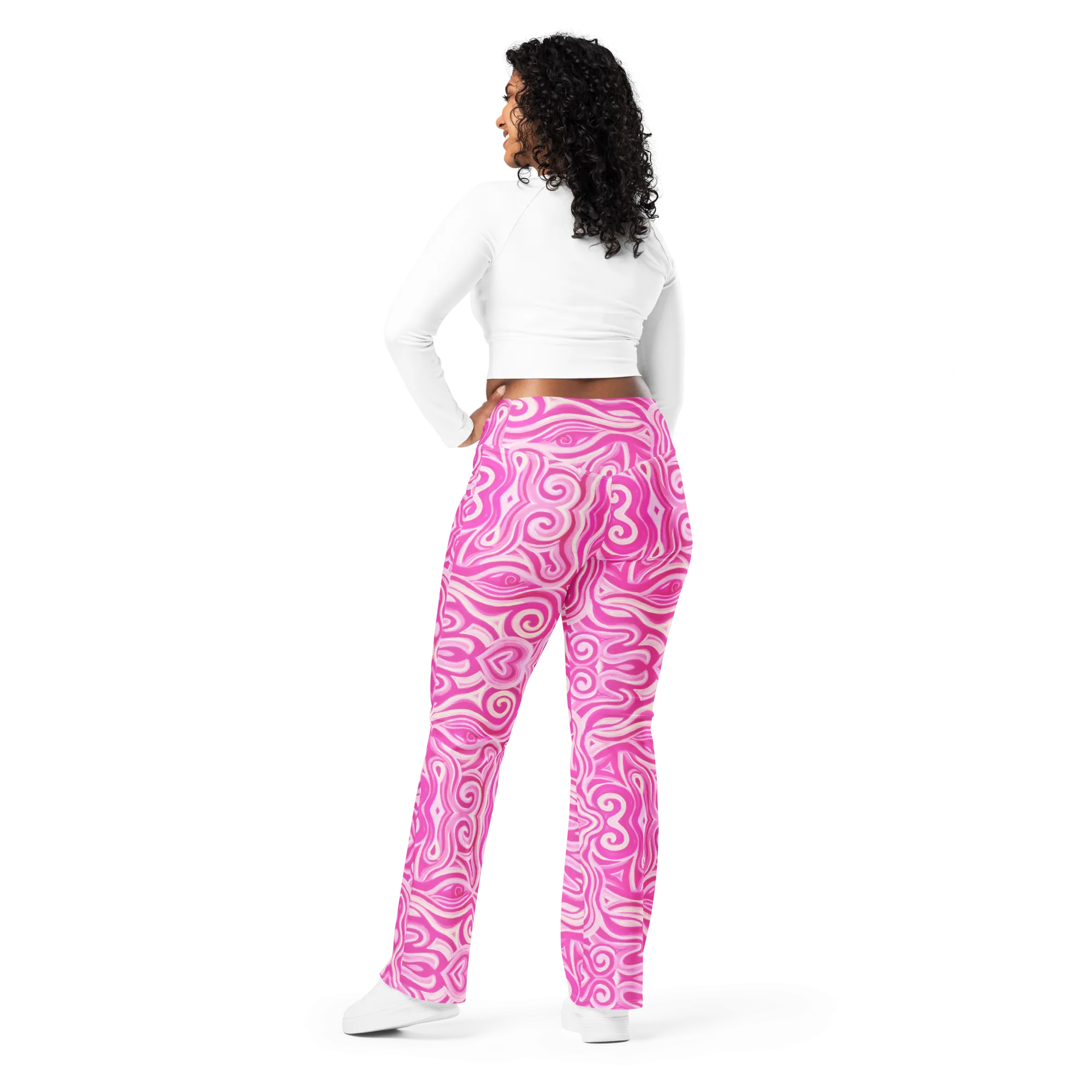 High Waisted Yoga Pants ( Internal Pocket)- "Princess" Design