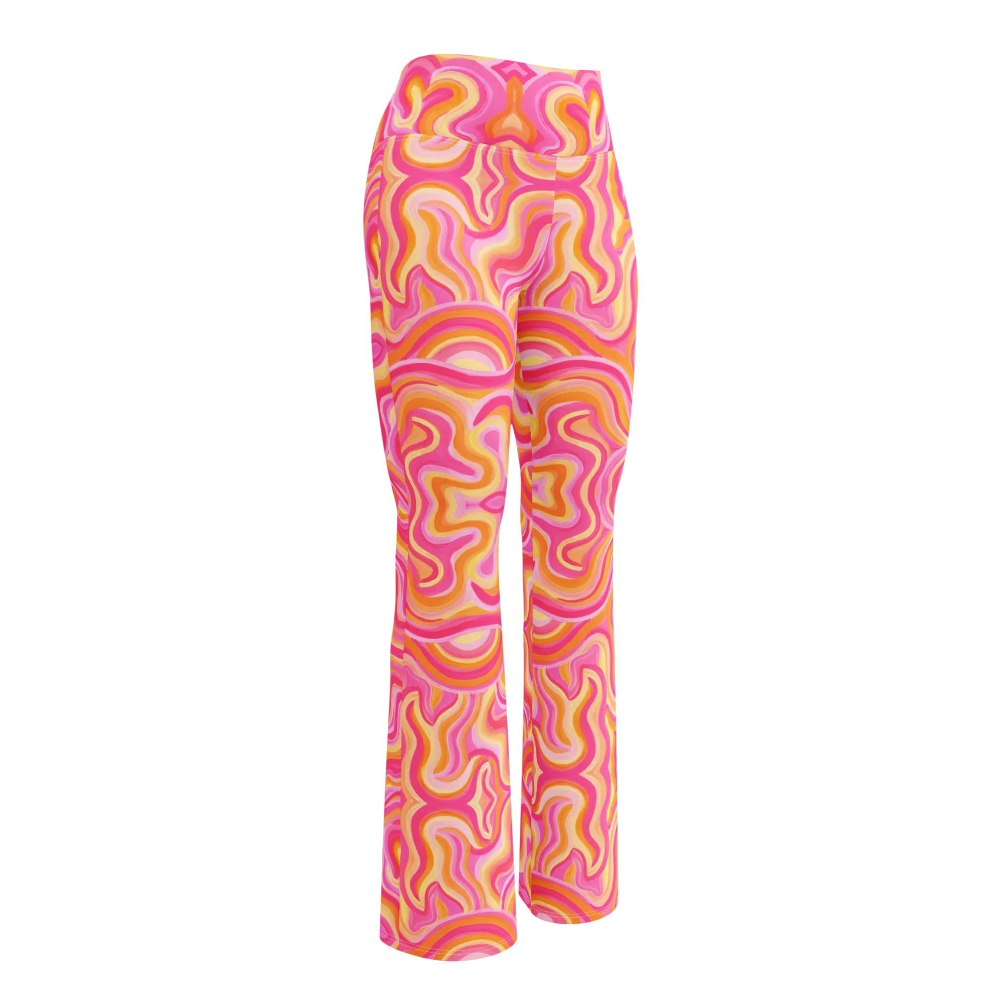High Waisted Yoga Pants ( Internal Pocket)- "Sunset" Design
