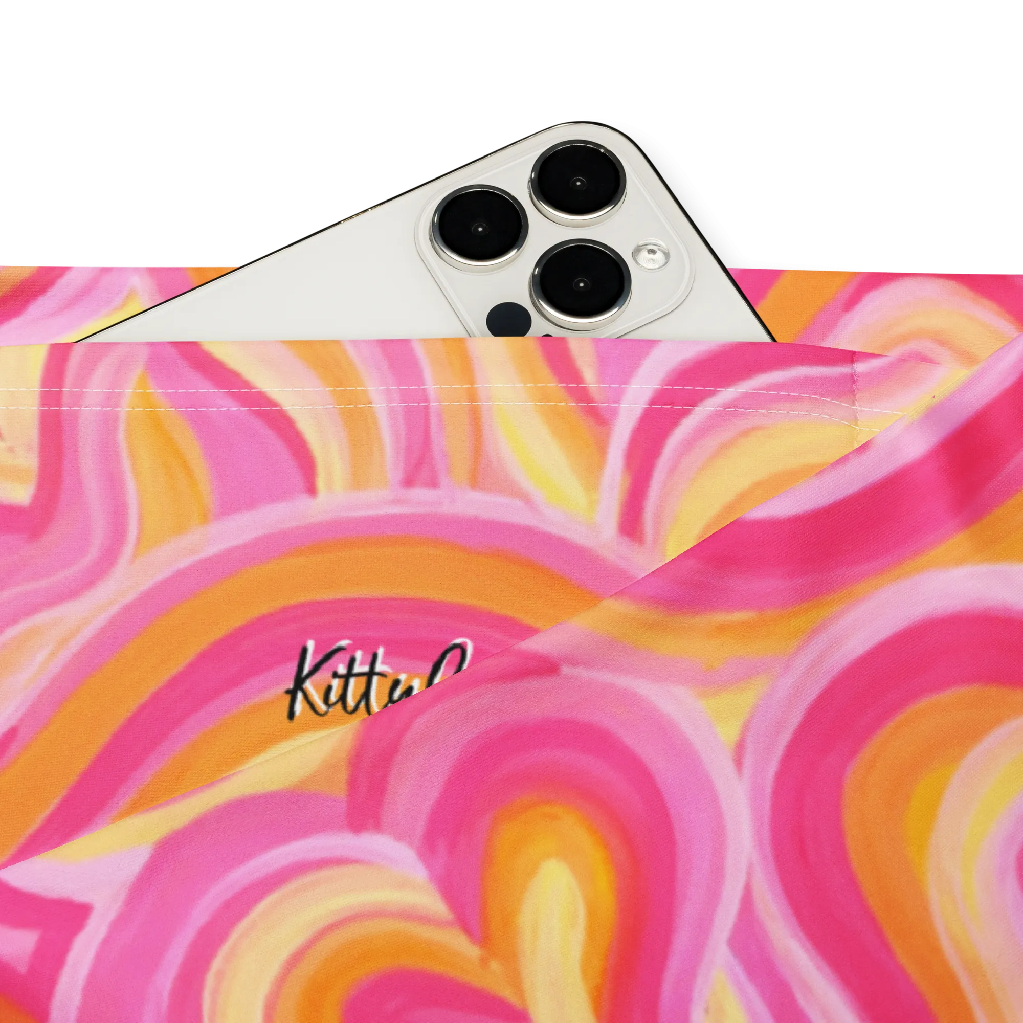High Waisted Yoga Pants ( Internal Pocket)- "Sunset" Design
