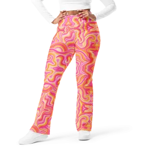 High Waisted Yoga Pants ( Internal Pocket)- "Sunset" Design