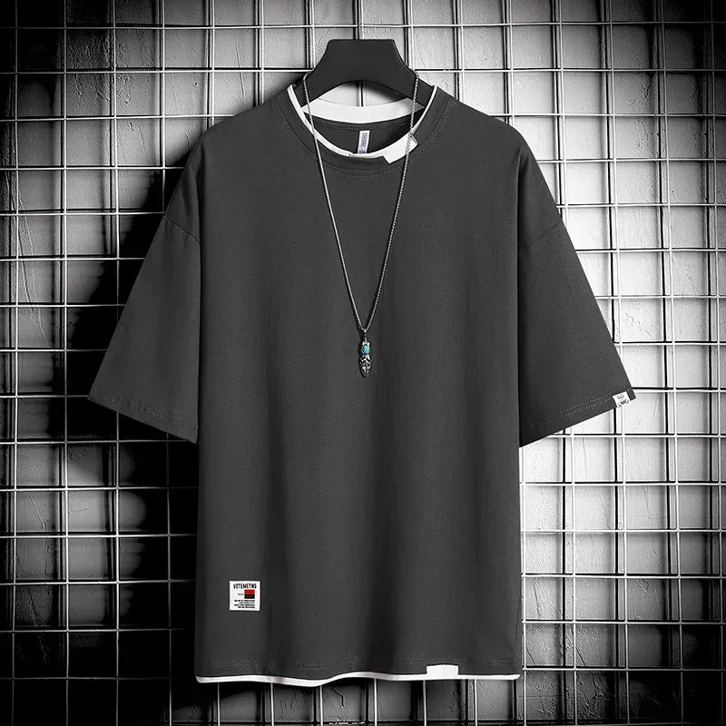 Hip Hop Streetwear T-Shirt - Classic Black White Tee, 4XL Oversize