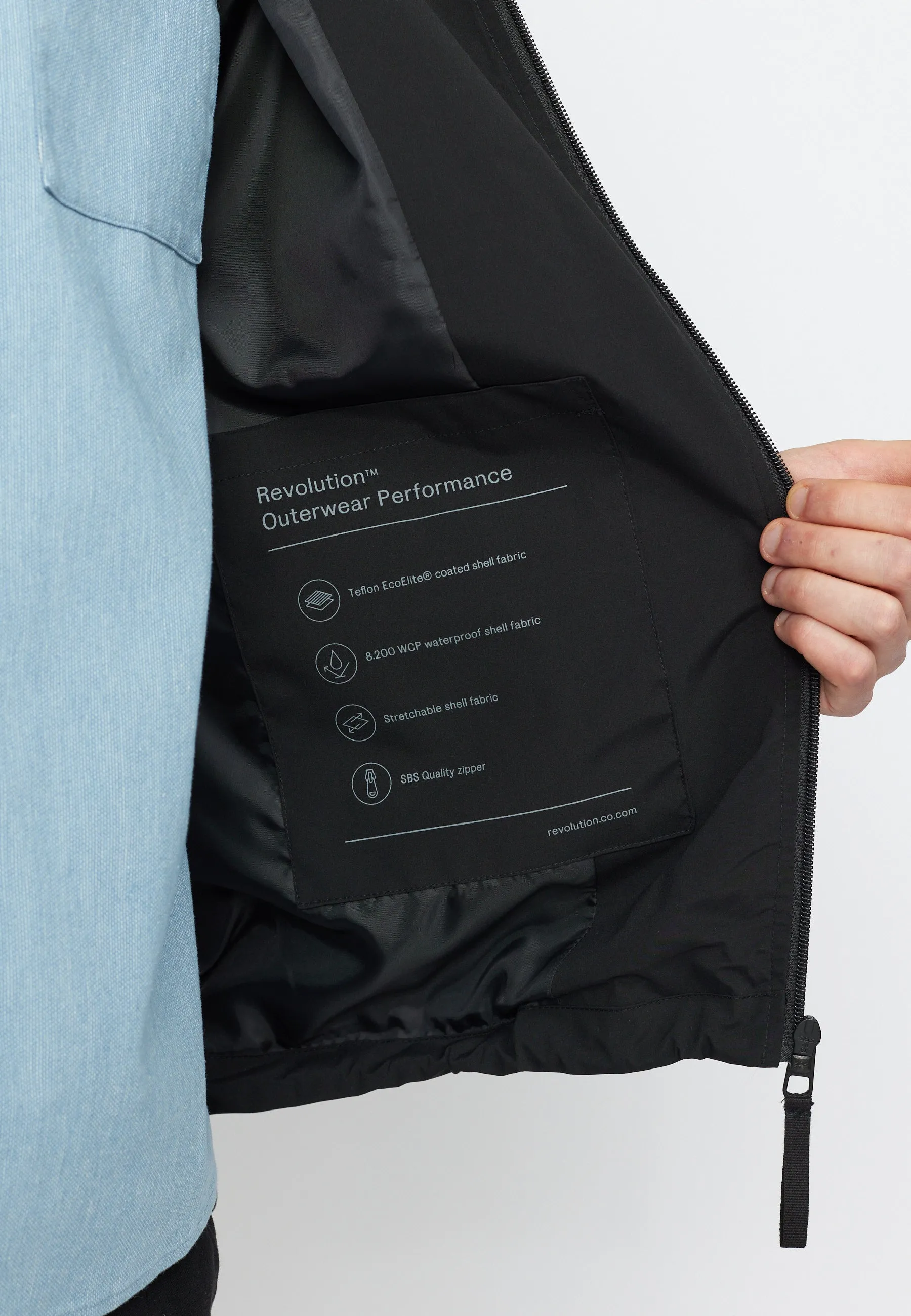 Hooded Windbreaker / 7835 - Black