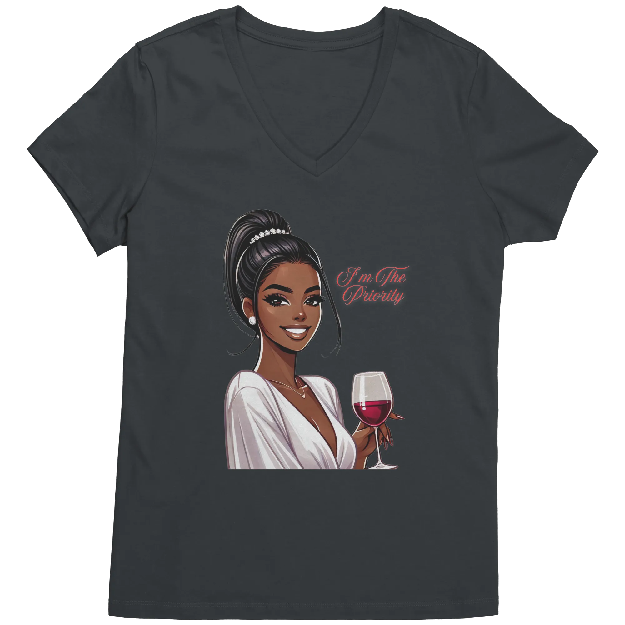 I'm The Priority Vneck, Cute Valentines Shirt, Womens Graphic Tee, Valentines Gift, Valentines Clothing, Womens Clothing, Feminist Shirt