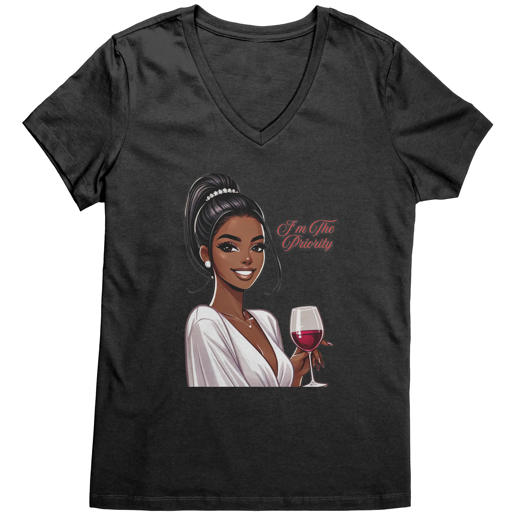 I'm The Priority Vneck, Cute Valentines Shirt, Womens Graphic Tee, Valentines Gift, Valentines Clothing, Womens Clothing, Feminist Shirt