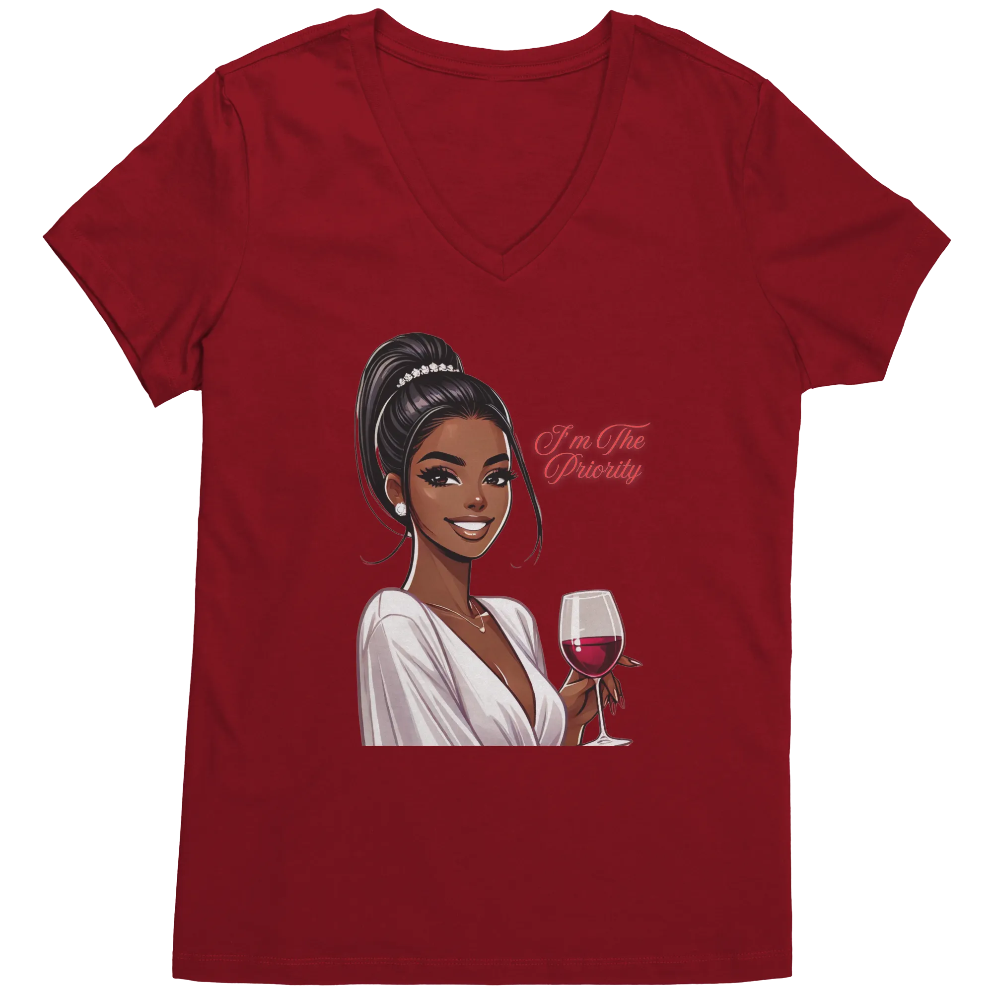 I'm The Priority Vneck, Cute Valentines Shirt, Womens Graphic Tee, Valentines Gift, Valentines Clothing, Womens Clothing, Feminist Shirt