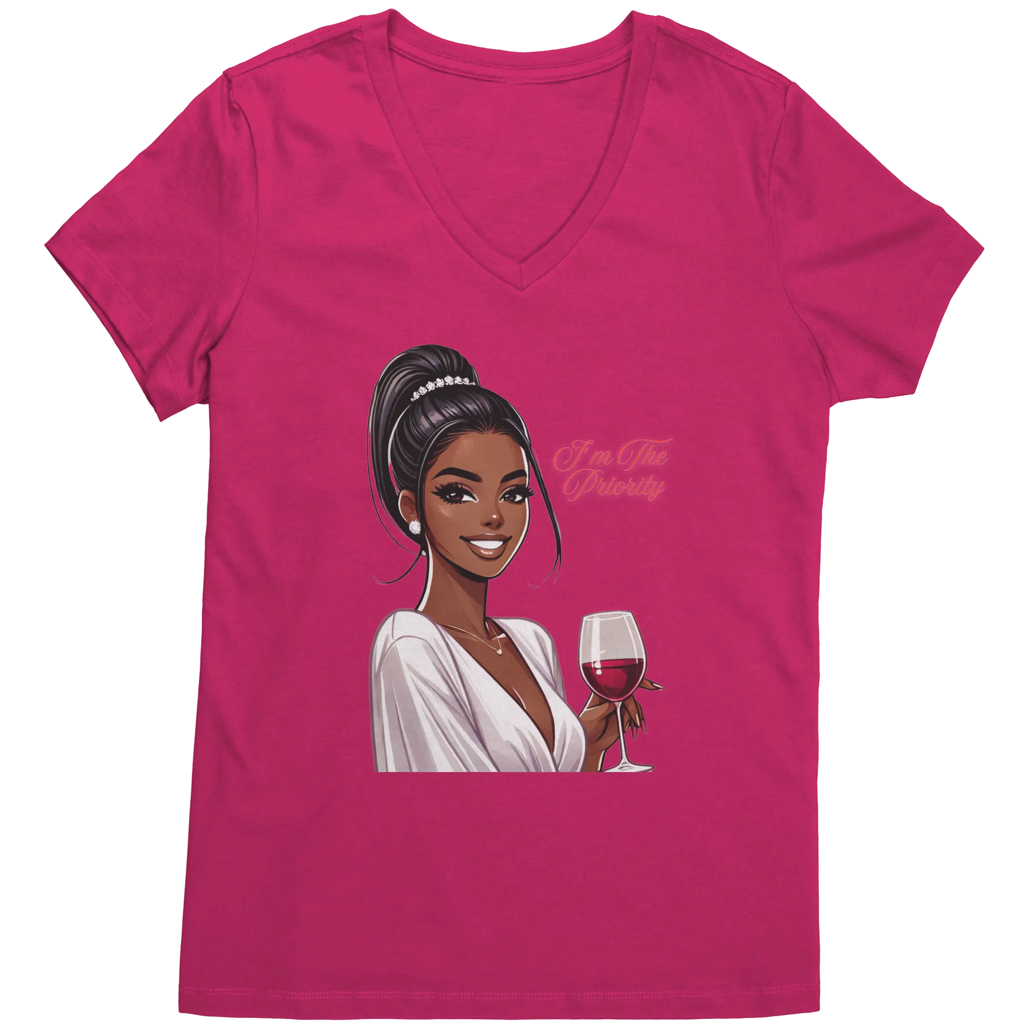 I'm The Priority Vneck, Cute Valentines Shirt, Womens Graphic Tee, Valentines Gift, Valentines Clothing, Womens Clothing, Feminist Shirt