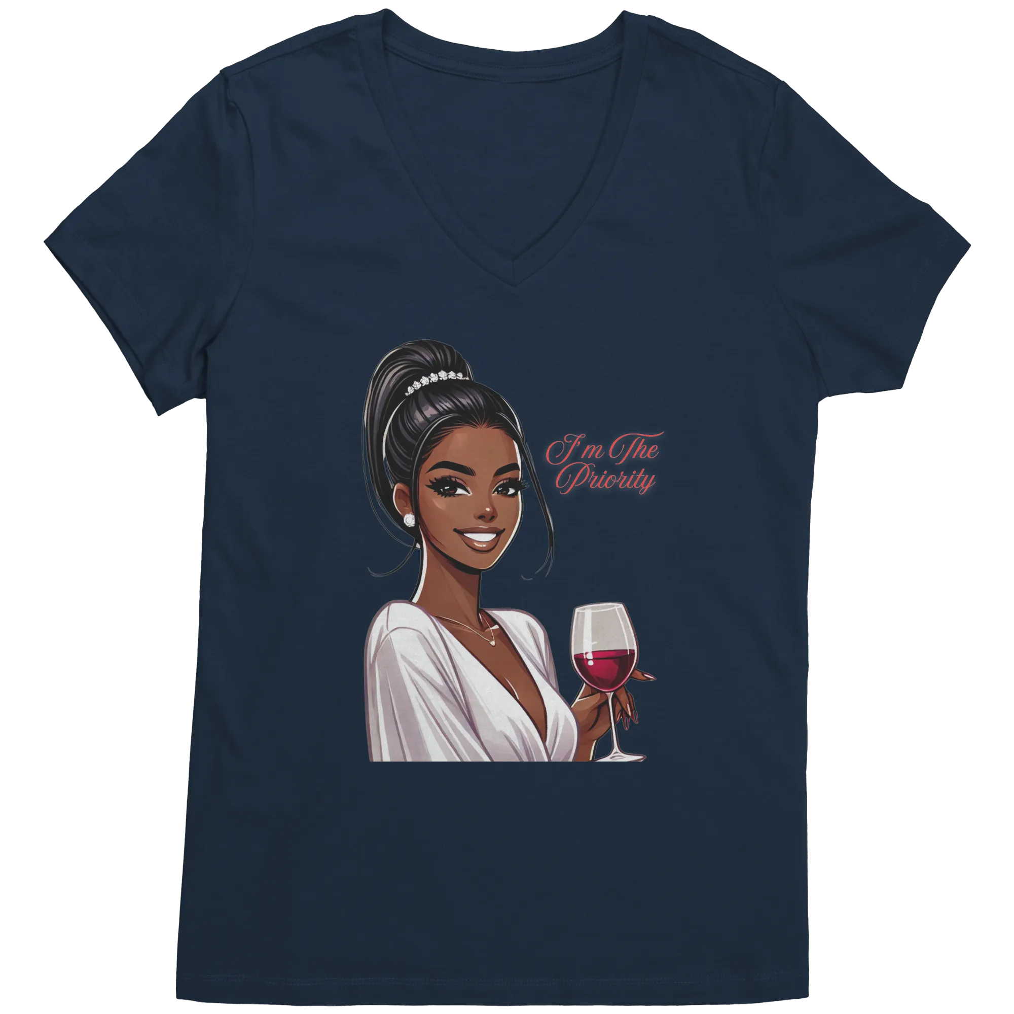 I'm The Priority Vneck, Cute Valentines Shirt, Womens Graphic Tee, Valentines Gift, Valentines Clothing, Womens Clothing, Feminist Shirt