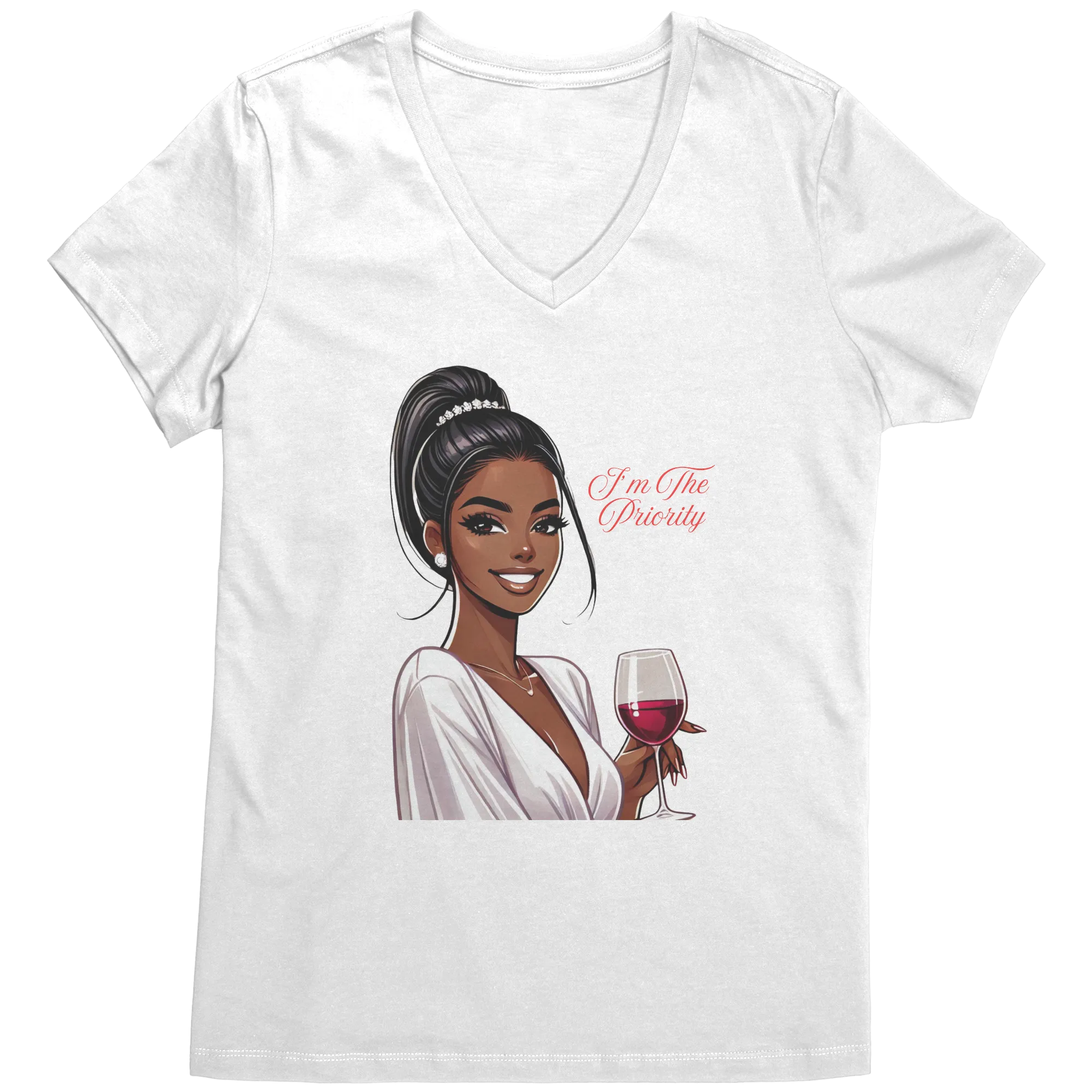 I'm The Priority Vneck, Cute Valentines Shirt, Womens Graphic Tee, Valentines Gift, Valentines Clothing, Womens Clothing, Feminist Shirt