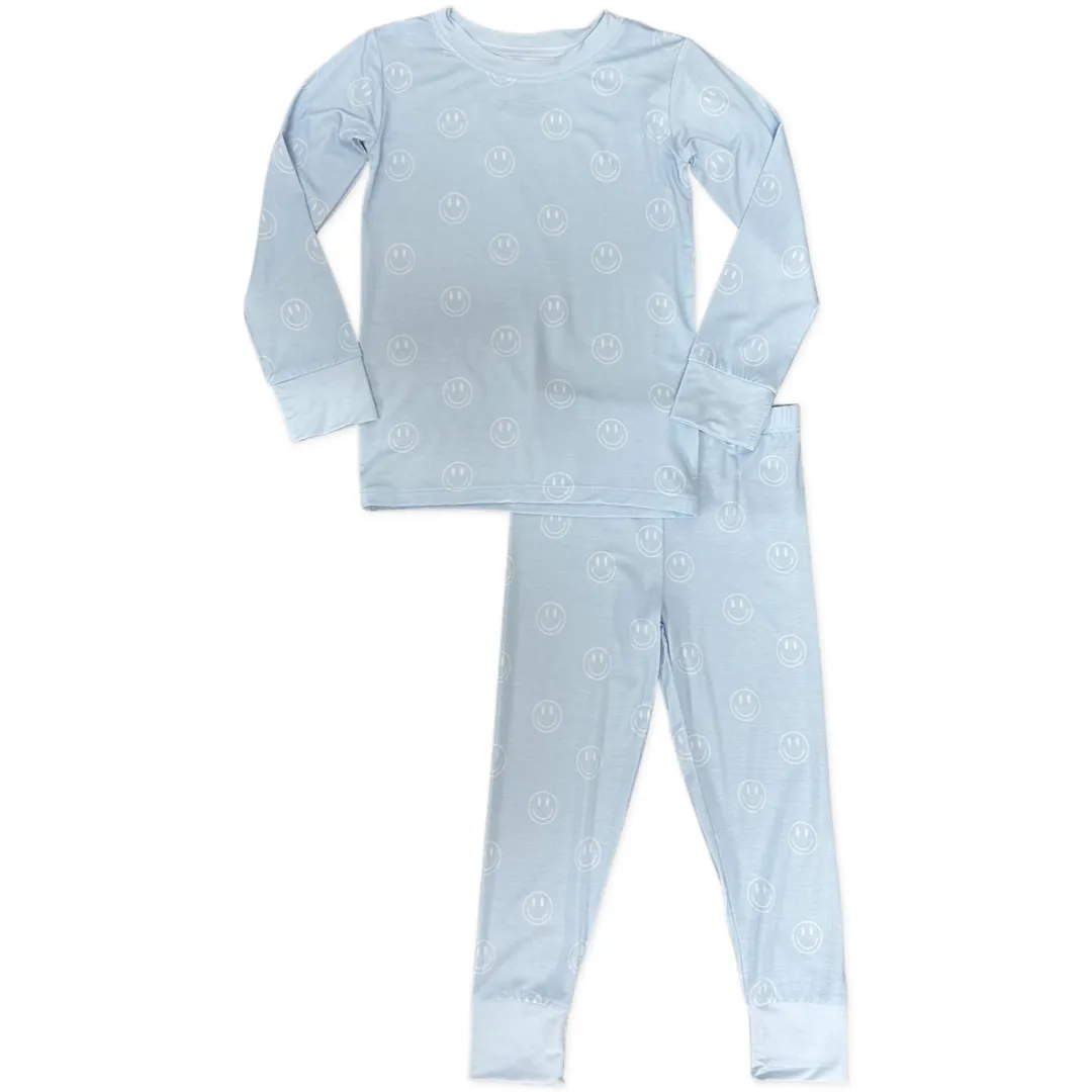 In My Jammers Ocean Blue Smiley L/S 2pc PJ Set