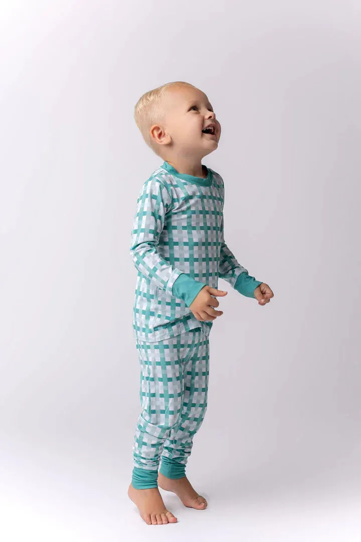 In My Jammers Teal Plaid L/S 2pc PJ Set