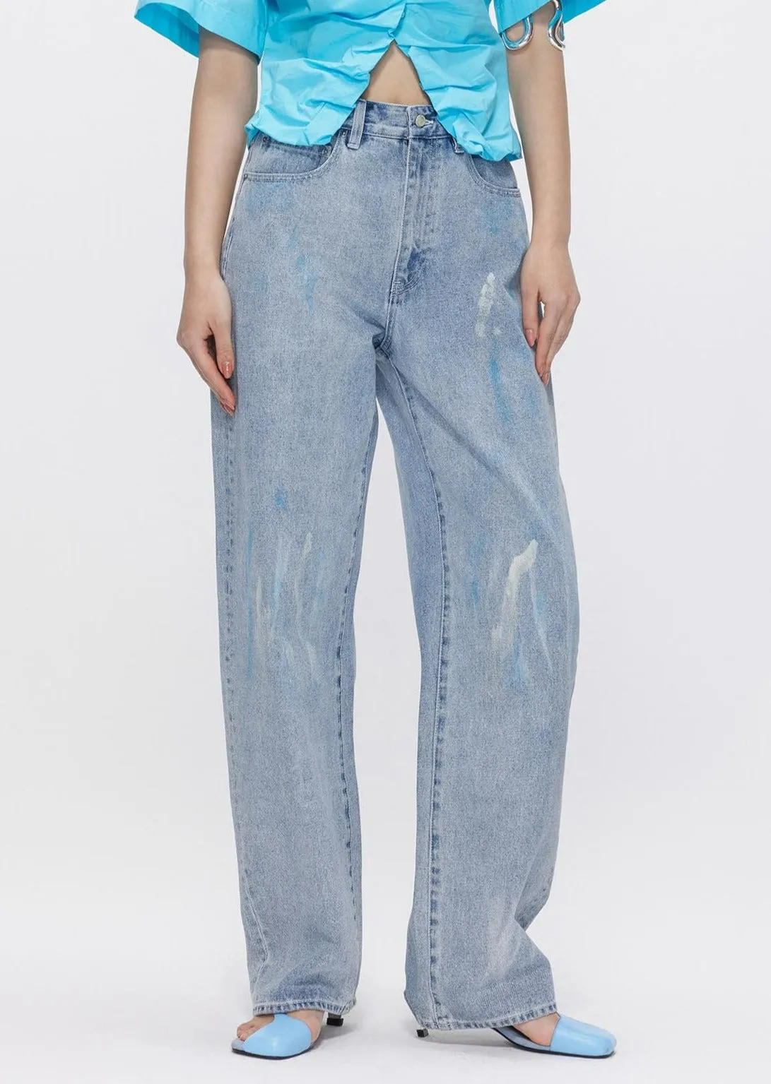 Jeans / JNBY Loose Fit Cotton Washed Jeans