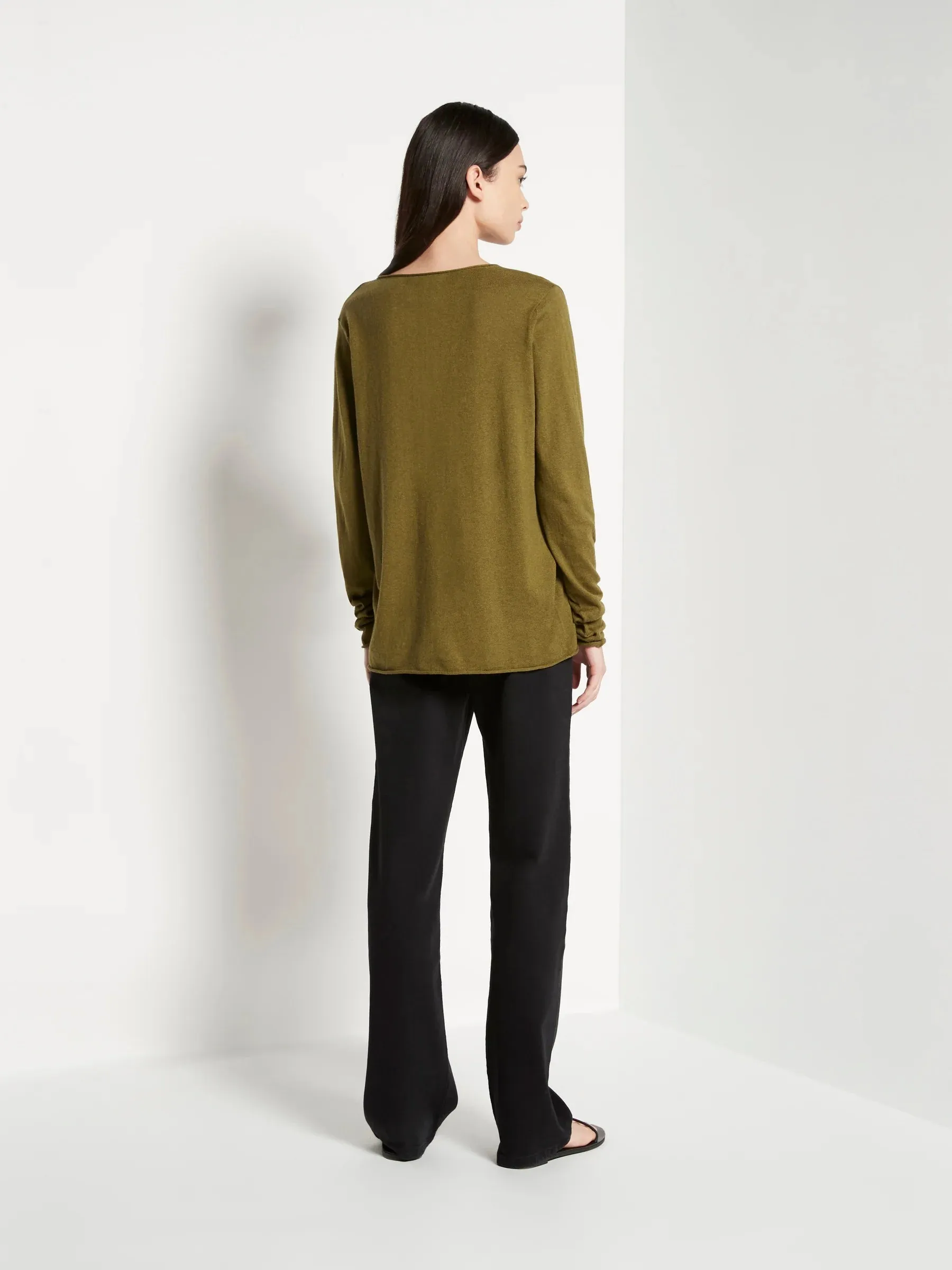 JHL V-Neck L/S T | Moss
