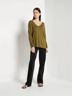JHL V-Neck L/S T | Moss