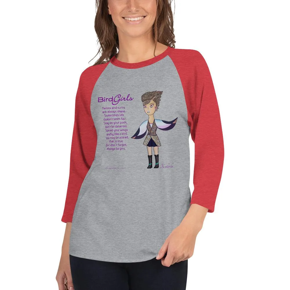 Kalinda 3/4 sleeve raglan shirt