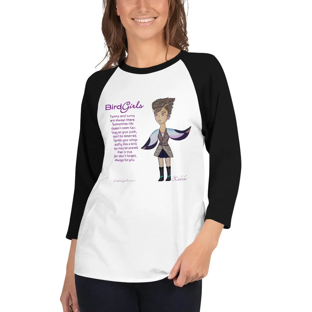 Kalinda 3/4 sleeve raglan shirt