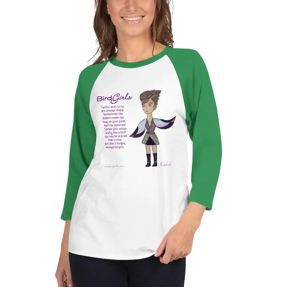 Kalinda 3/4 sleeve raglan shirt