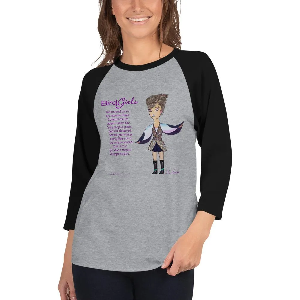Kalinda 3/4 sleeve raglan shirt
