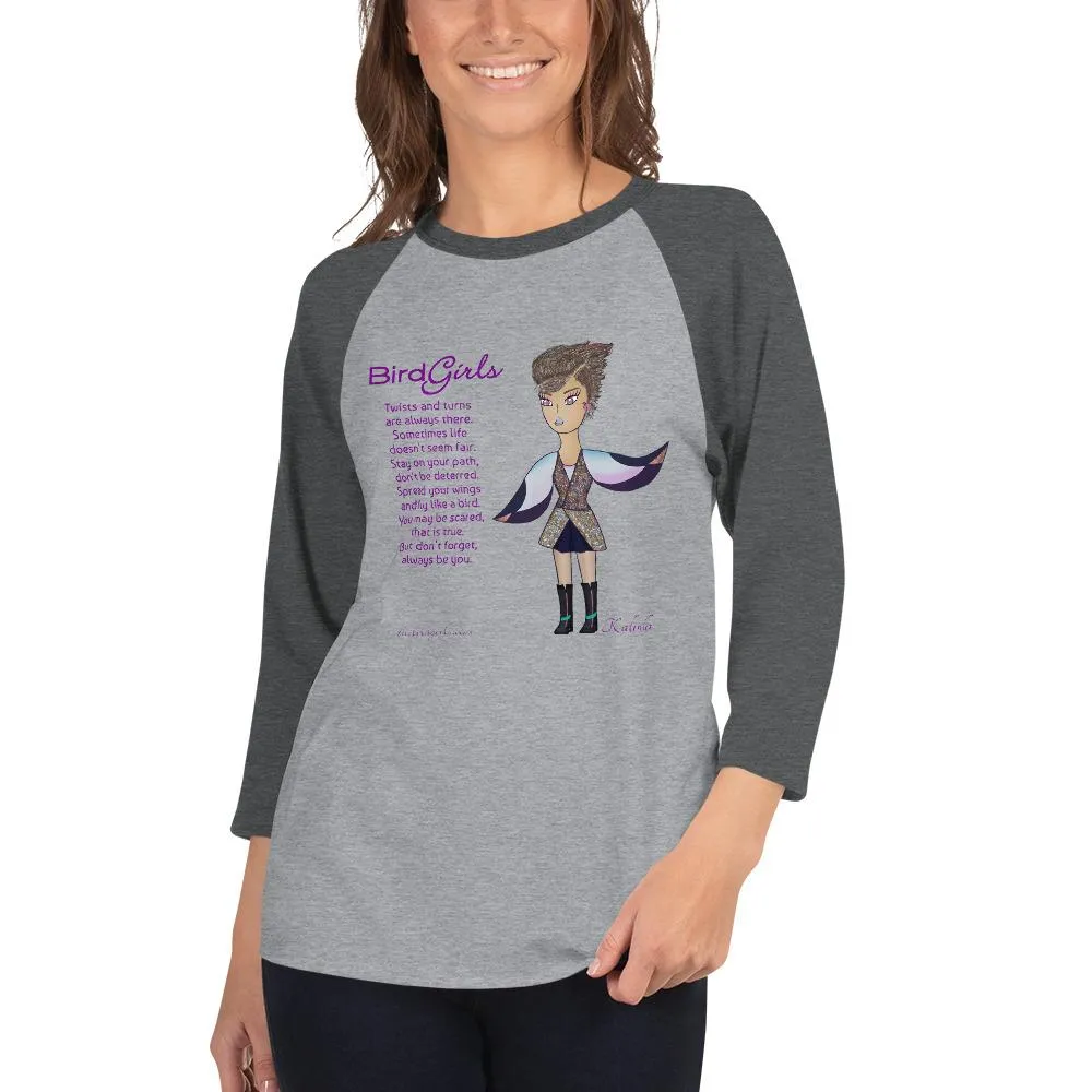 Kalinda 3/4 sleeve raglan shirt